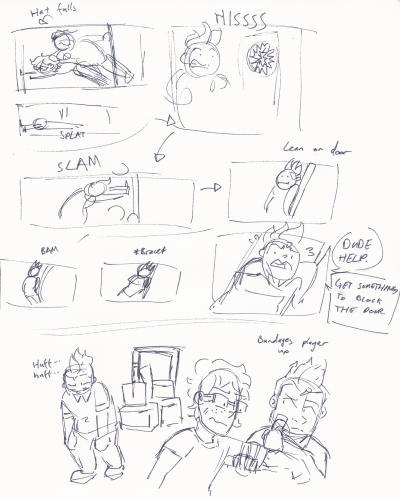 Storyboards, mood sketches, etc. etc.